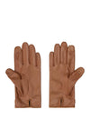Ralph Lauren Logo Trim Sheepskin Gloves, Brown
