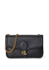 Ralph Lauren Bradley Pebbled Leather Crossbody Wallet, Black