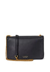 Ralph Lauren Bradley Pebbled Leather Crossbody Wallet, Black