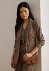 Ralph Lauren Bradley Pebbled Leather Crossbody Wallet, Tan
