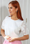 Rant and Rave Kally Puff Sleeve Blouse, Cream