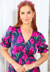 Rant and Rave Ingrid Floral Print Dress, Navy