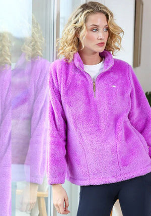 Rant and Rave R&R Lara Borg Half Zip Fleece, Purple