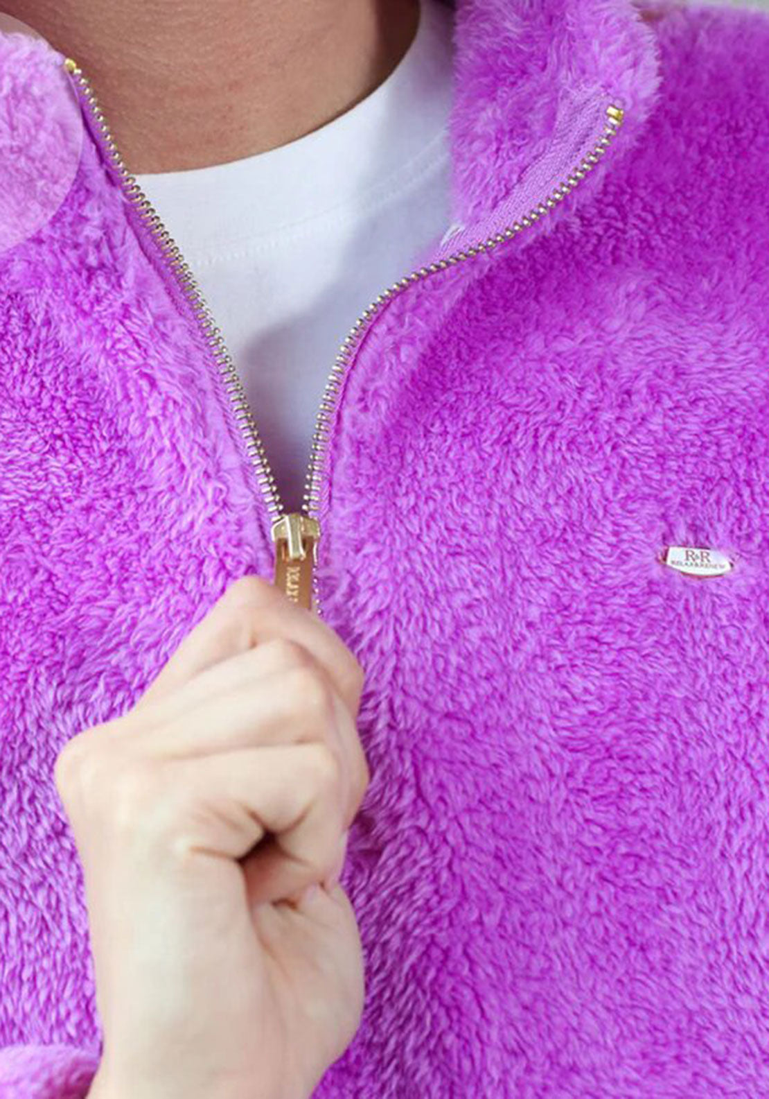 Rant and Rave R&R Lara Borg Half Zip Fleece, Purple
