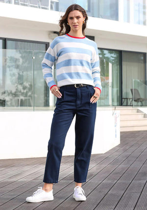 Rant and Rave Mabel Belted Chinos, Navy