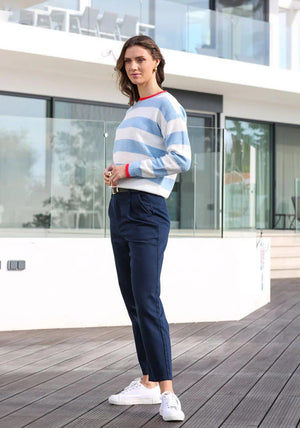 Rant and Rave Mabel Belted Chinos, Navy