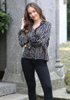 Rant and Rave Alexis Chain Print Blouse, Black