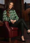 Rant & Rave Breena Geo Print Blouse, Green
