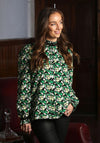 Rant & Rave Breena Geo Print Blouse, Green