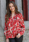 Rant & Rave Brina Frill Blouse, Red