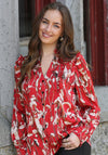 Rant & Rave Brina Frill Blouse, Red