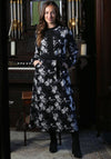 Rant and Rave Thalia Monochrome Floral Midi Dress, Black