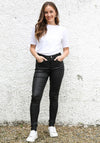 Rant & Rave Bronte Snakeskin Skinny Jean, Black