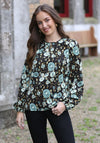 Rant and Rave Kerry 70’s Inspired Print Top, Black