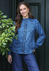 Rant & Rave Teresa Abstract Print Top, Blue
