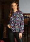 Rant & Rave Canace Abstract Print Top, Black