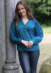 Rant & Rave Clemence Leopard Print Top, Green