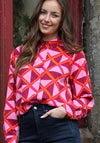 Rant & Rave Esme Geo Print Shirt, Pink