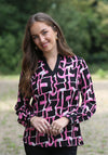 Rant & Rave Bethel Geometric Print Top, Pink