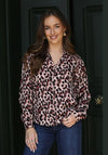 Rant & Rave Clemence Leopard Print Top, Wine