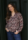 Rant & Rave Clemence Leopard Print Top, Wine