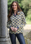 Rant & Rave Bethel Ogee Print Top, Navy
