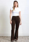 Rant & Rave Bridget Cord Wide Leg Jeans, Brown