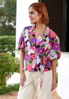 Rant & Rave Morgan Flower Print Wrap Top, Pink