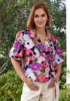 Rant & Rave Morgan Flower Print Wrap Top, Pink