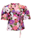 Rant & Rave Morgan Flower Print Wrap Top, Pink