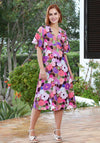 Rant & Rave Angela Flower Print Dress, Pink