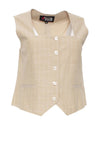 Rant & Rave Edlyn Square Neck Waistcoat, Beige