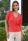 Rant and Rave Betsy Textured Top, Orange