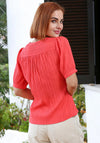 Rant and Rave Betsy Textured Top, Orange