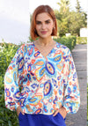 Rant and Rave Ellora Paisley Print Blouse, Blue Multi