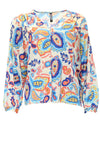 Rant and Rave Ellora Paisley Print Blouse, Blue Multi