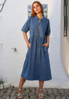 Rant and Rave Jade Denim Midi Dress, Blue