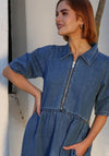 Rant and Rave Jade Denim Midi Dress, Blue
