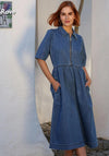 Rant and Rave Jade Denim Midi Dress, Blue