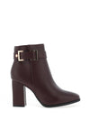 Rant & Rave Gwyneth Pebbled Heeled Boots, Plum
