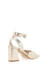 Rant & Rave Casey Metallic Block Heel Sandals, Gold
