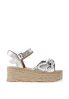 Rant & Rave Breena Knotted Espadrille Sandals, Silver