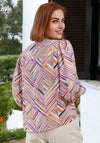 Rant & Rave Alexis Stiped Pattern Blouse, Purple