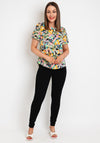 Rant and Rave April Floral Print Top, Black