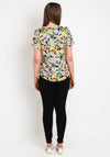 Rant and Rave April Floral Print Top, Black
