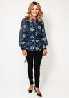 Rant & Rave Jelena Floral Button up Top, Navy