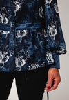 Rant & Rave Jelena Floral Button up Top, Navy