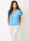 Rant and Rave Emry Polka Dot Blouse, Blue