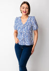 Rant and Rave Willa Floral Blouse, Blue