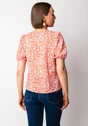 Rant and Rave Willa Floral Blouse, Orange